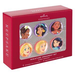 New! Disney Princess Hallmark Keepsake Christmas Ornaments 2022 Mini Set of 6